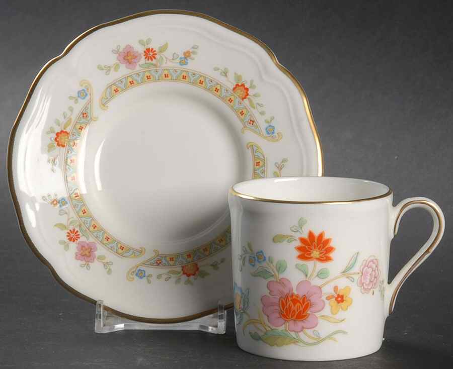 Shangri-La Flat Demitasse Cup & Saucer Set by John  Aynsley & Sons-1