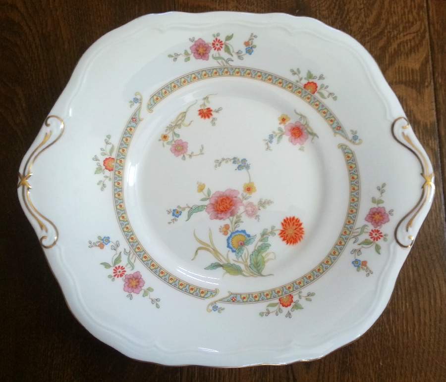 Shangri-La Square Handled Cake Plate by John  Aynsley & Sons-1