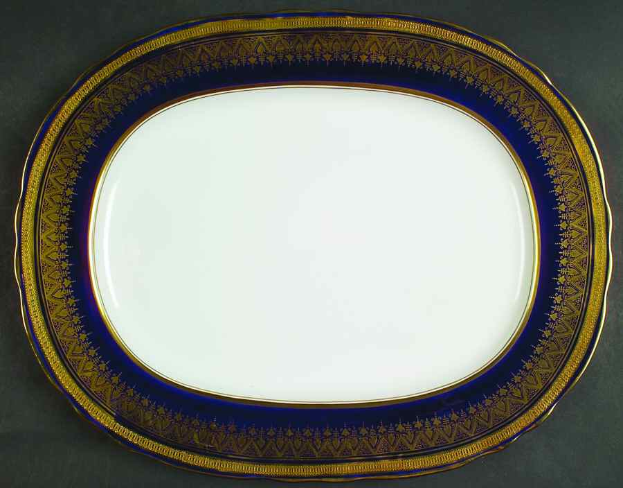 Simcoe (Scalloped) 15" Oval Serving Platter by John  Aynsley & Sons-1