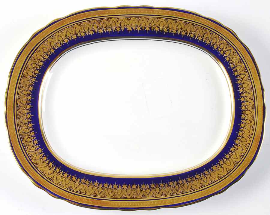 Simcoe (Scalloped) 13" Oval Serving Platter by John  Aynsley & Sons-1