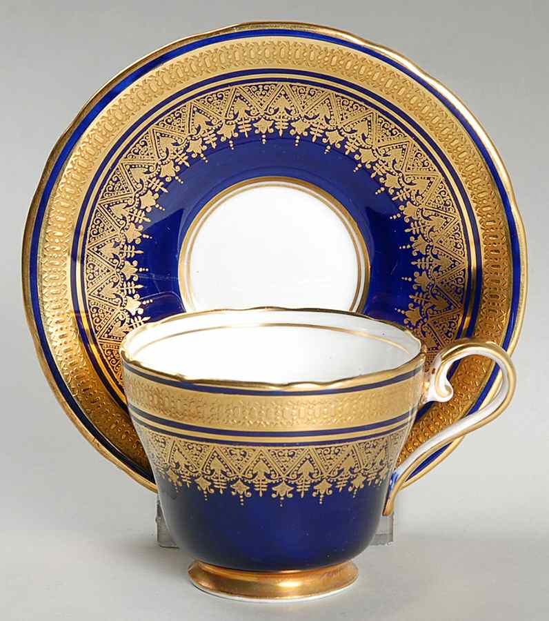 Simcoe (Scalloped) Footed Demitasse Cup & Saucer Set by John  Aynsley & Sons-1