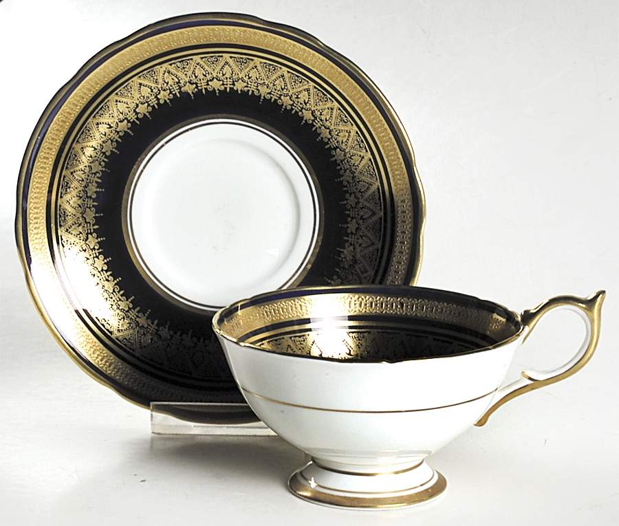 Simcoe (Scalloped) Footed Cup & Saucer Set by John  Aynsley & Sons-1