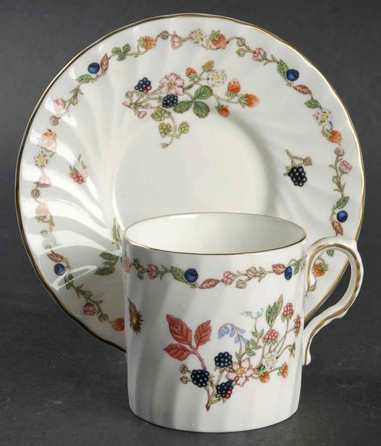 Somerset Flat Demitasse Cup & Saucer Set by John  Aynsley & Sons-1