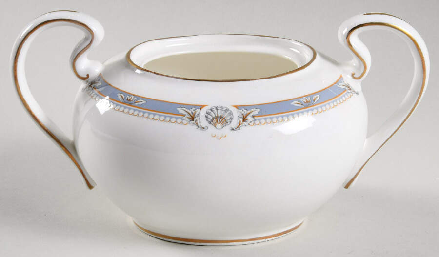 South Pacific Blue Sugar Bowl No Lid by John  Aynsley & Sons-1
