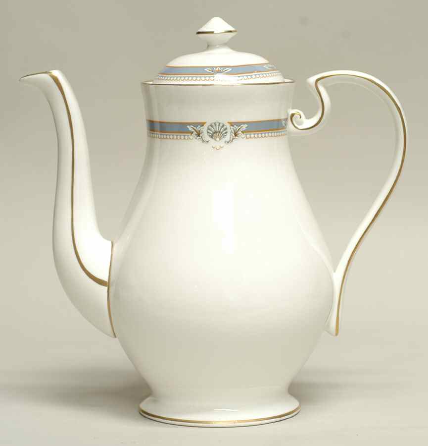South Pacific Blue Coffee Pot & Lid by John  Aynsley & Sons-1