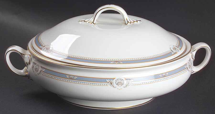 South Pacific Blue Round Covered Vegetable by John  Aynsley & Sons-1