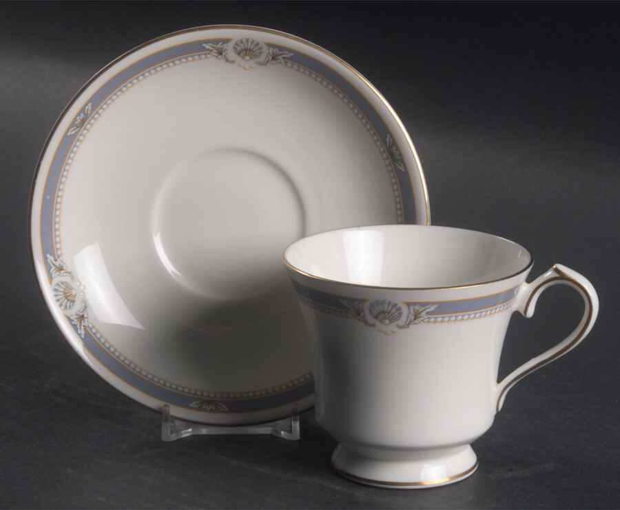 South Pacific Blue Footed Cup & Saucer Set by John  Aynsley & Sons-1