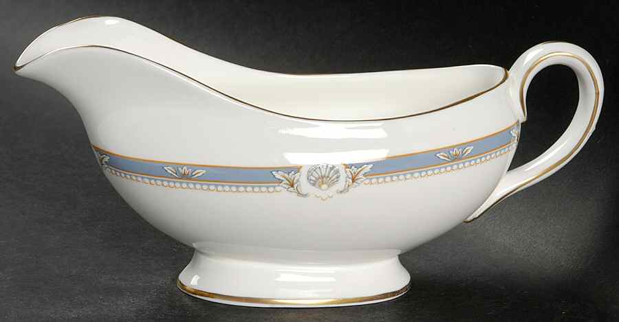 South Pacific Blue Gravy Boat by John  Aynsley & Sons-1