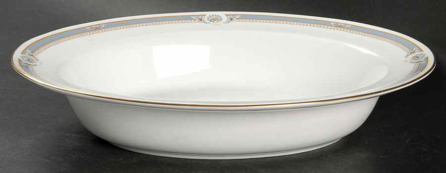 South Pacific Blue 10" Oval Vegetable Bowl by John  Aynsley & Sons-1