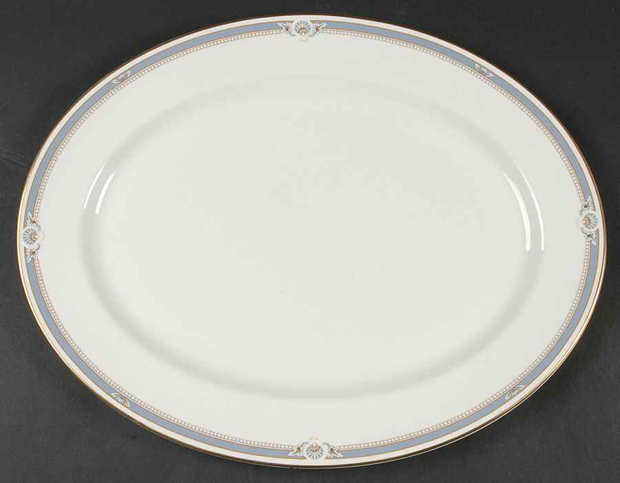 South Pacific Blue 15" Oval Serving Platter by John  Aynsley & Sons-1