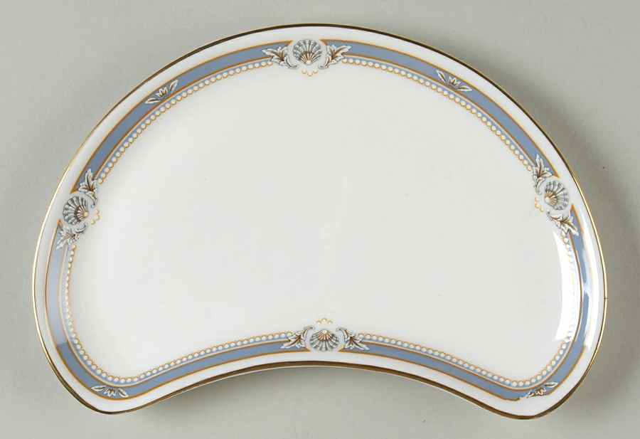 South Pacific Blue Crescent Salad Plate by John  Aynsley & Sons-1