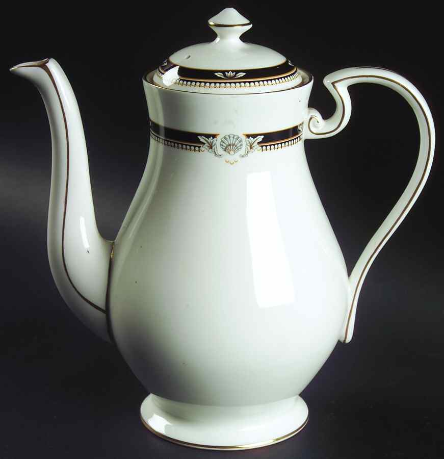 South Pacific Black Coffee Pot & Lid by John  Aynsley & Sons-1