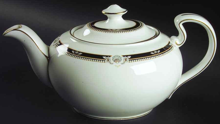 South Pacific Black Teapot & Lid by John  Aynsley & Sons-1