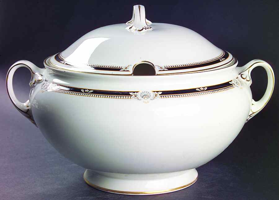 South Pacific Black Tureen &  Lid by John  Aynsley & Sons-1