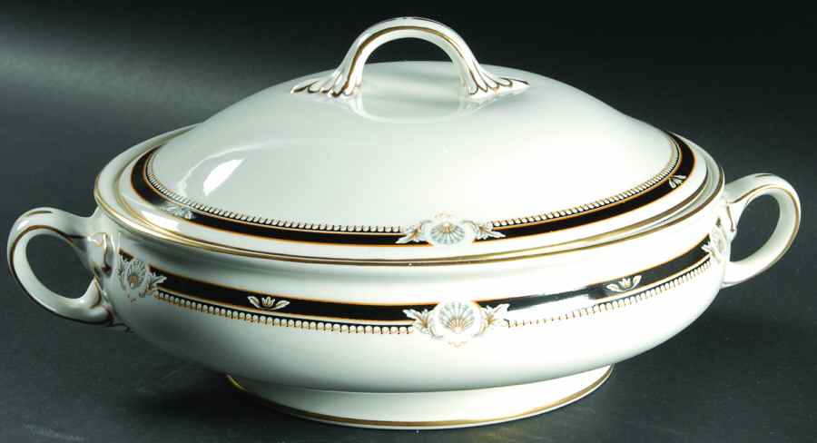 South Pacific Black Round Covered Vegetable by John  Aynsley & Sons-1