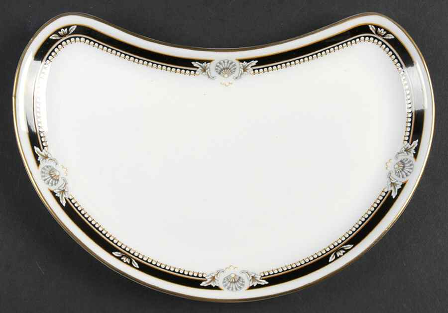 South Pacific Black Crescent Salad Plate by John  Aynsley & Sons-1