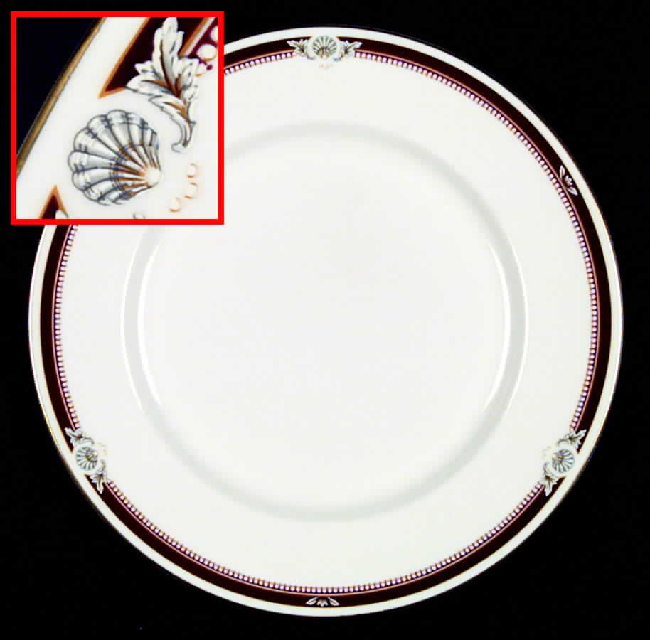 South Pacific Red Maroon Dinner Plate by John  Aynsley & Sons-1