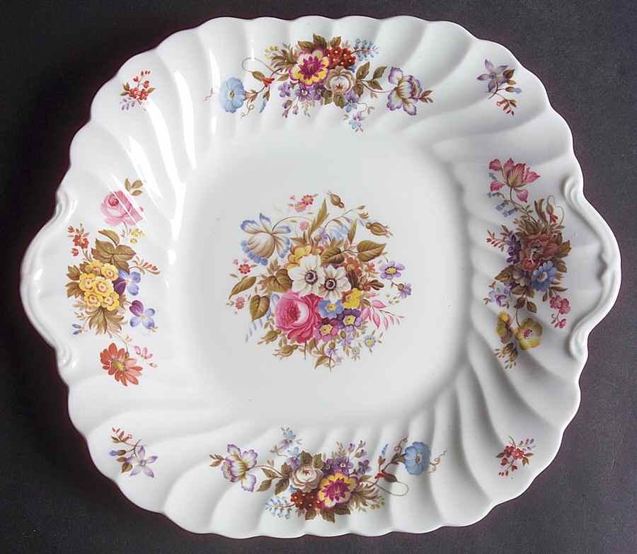 Summertime Square Handled Cake Plate by John  Aynsley & Sons-1