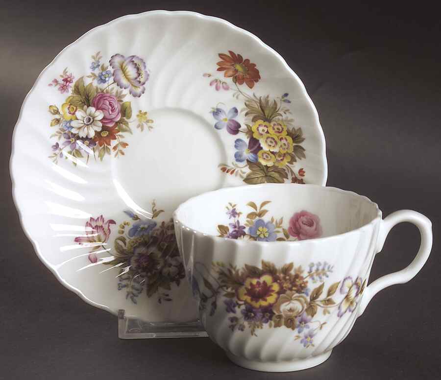 Summertime Flat Cup & Saucer Set by John  Aynsley & Sons-1