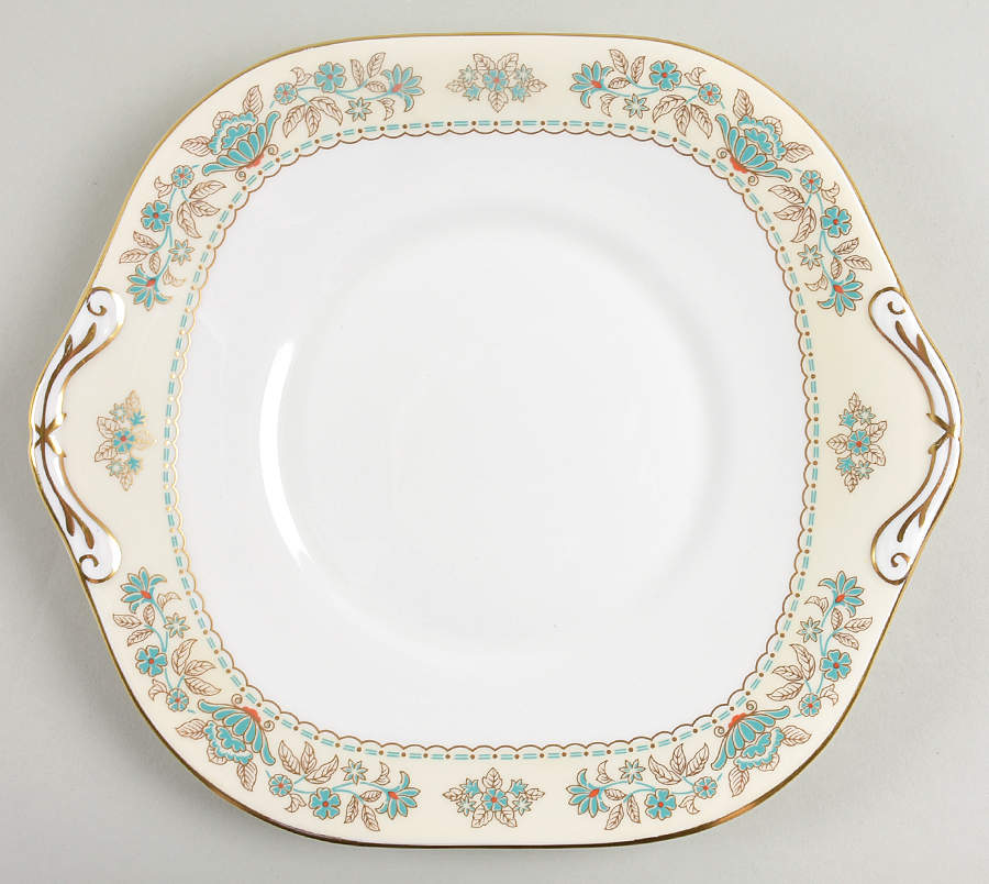 Tatton Hall Square Handled Cake Plate by John  Aynsley & Sons-1