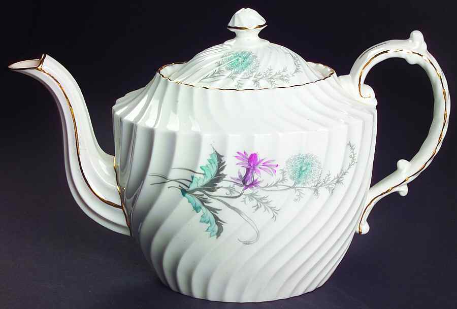 Wayside (Swirled) Teapot & Lid by John  Aynsley & Sons-1