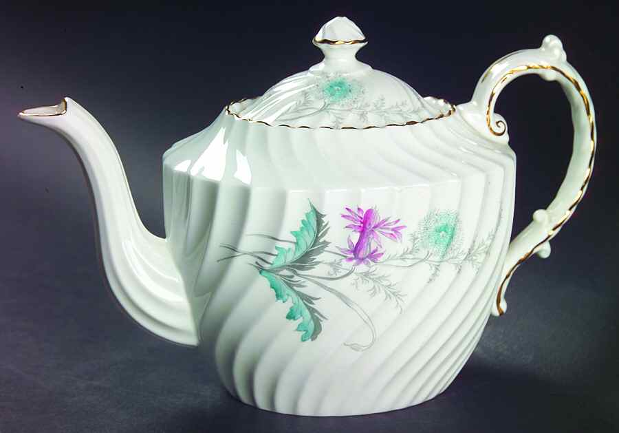 Wayside (Swirled) Mini Teapot & Lid by John  Aynsley & Sons-1