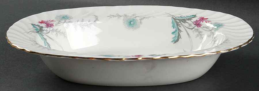 Wayside (Swirled) 10" Oval Vegetable Bowl by John  Aynsley & Sons-1