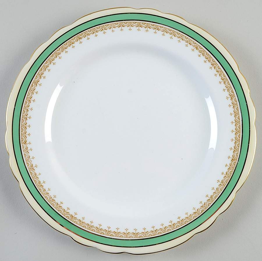 Wendover Green Luncheon Plate by John  Aynsley & Sons-1