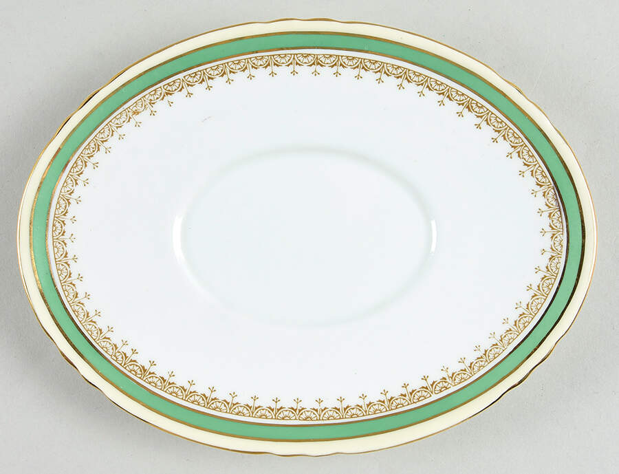 Wendover Green Underplate for Gravy Boat by John  Aynsley & Sons-1