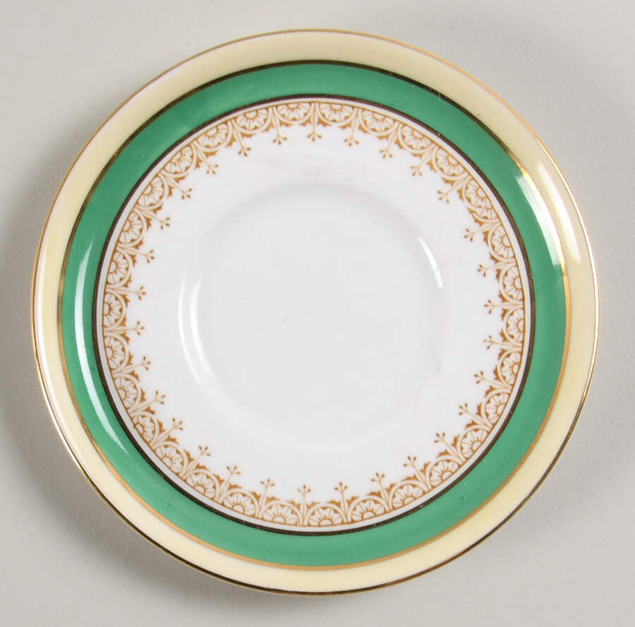 Wendover Green Saucer for Demitasse Cup by John  Aynsley & Sons-1