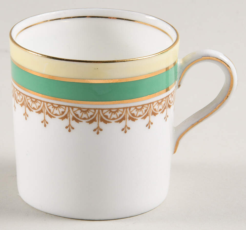 Wendover Green Flat Demitasse Cup by John  Aynsley & Sons-1