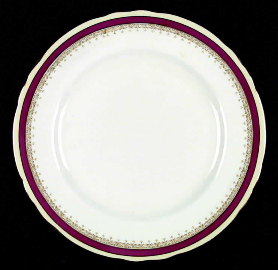 Wendover Maroon Dinner Plate by John  Aynsley & Sons-1