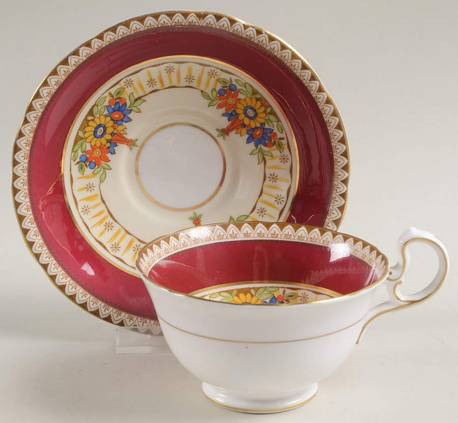 Whitehall Footed Cup & Saucer Set by John  Aynsley & Sons-1