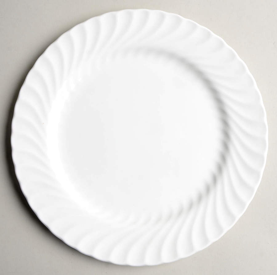 White Swirl Salad Plate by John  Aynsley & Sons-1