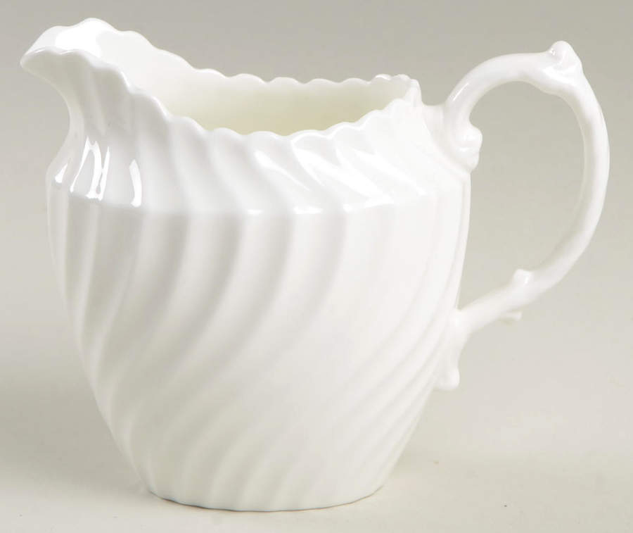 White Swirl Creamer by John  Aynsley & Sons-1