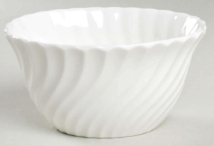 White Swirl Mini Open Sugar Bowl by John  Aynsley & Sons-1