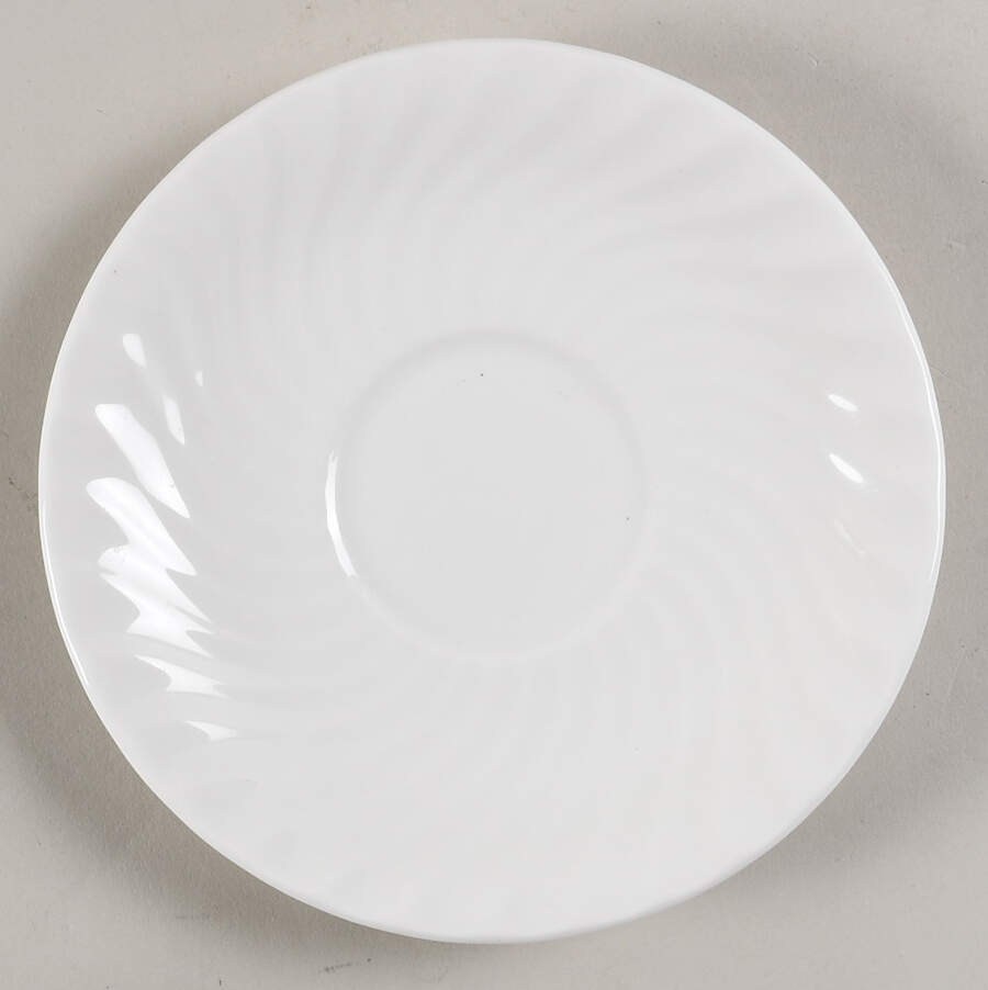 White Swirl Saucer for Cream Soup Bowl by John  Aynsley & Sons-1
