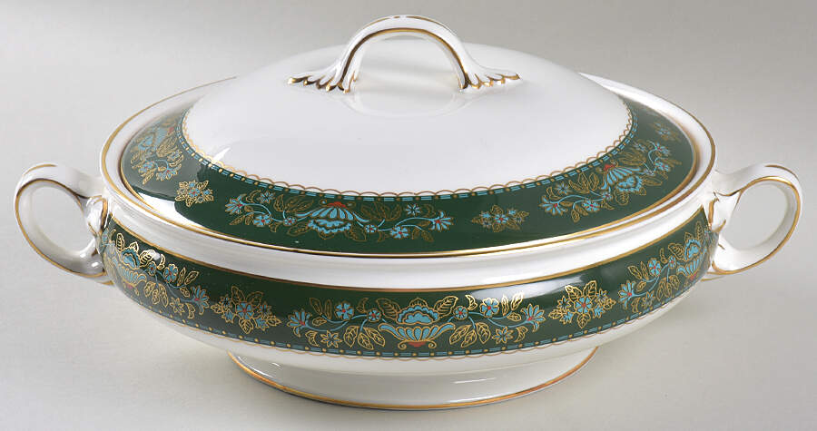 Winchester (Green) Round Covered Vegetable by John  Aynsley & Sons-1