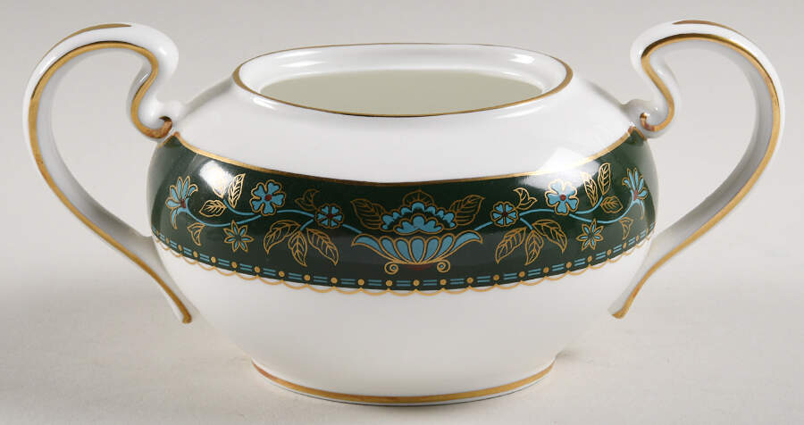 Winchester (Green) Sugar Bowl No Lid by John  Aynsley & Sons-1