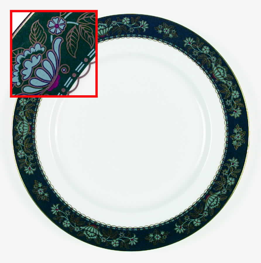 Winchester (Green) Dinner Plate by John  Aynsley & Sons-1