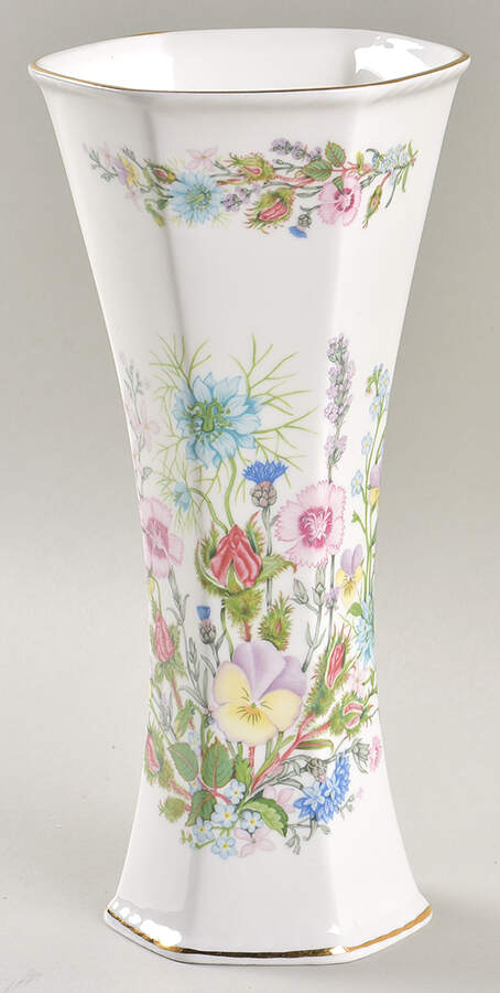 Wild Tudor 8" Hexagonal Bud Vase by John  Aynsley & Sons-1