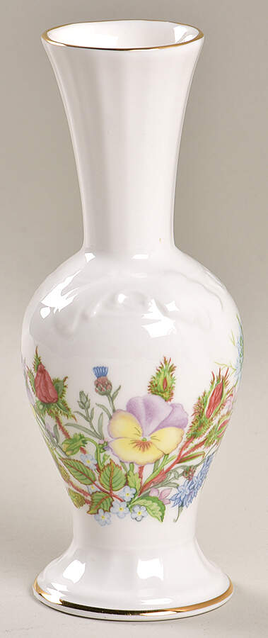 Wild Tudor 5" Vase Sovereign Shape by John  Aynsley & Sons-1