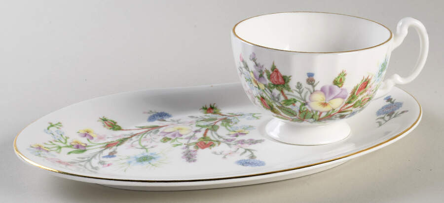 Wild Tudor Snack Plate & Cup Set by John  Aynsley & Sons-1
