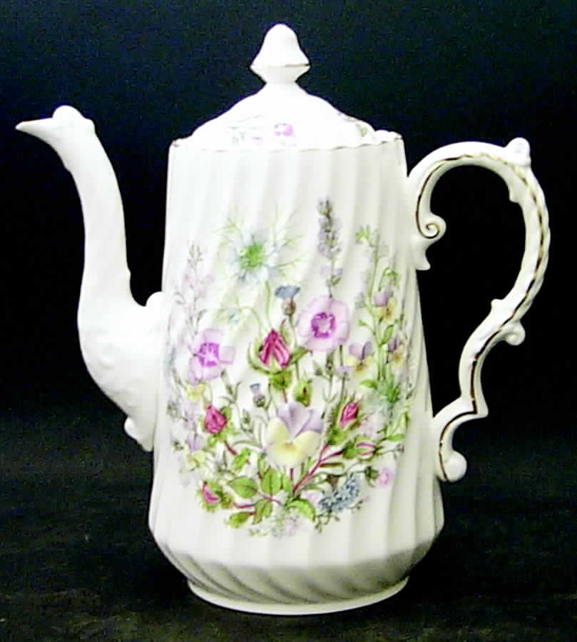 Wild Tudor Coffee Pot & Lid by John  Aynsley & Sons-1