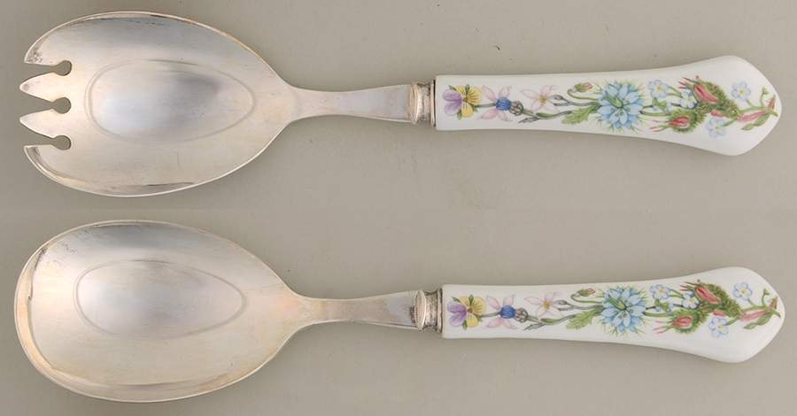 Wild Tudor (2 Piece) Salad Set with Stainless Bowl by John  Aynsley & Sons-1