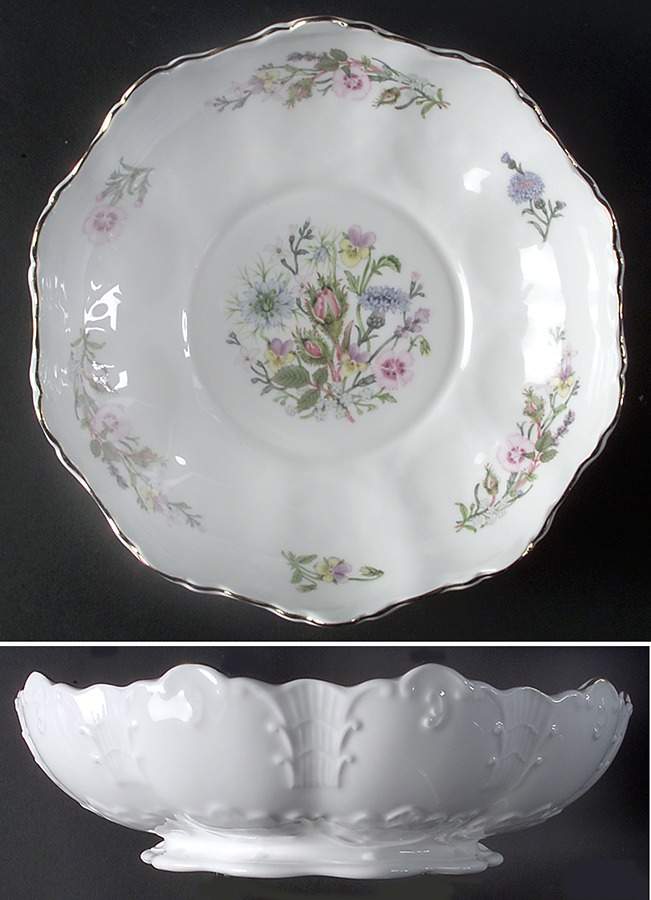Wild Tudor 8" Victorian Bowl by John  Aynsley & Sons-1