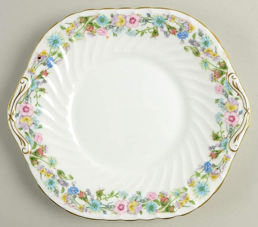 Wild Tudor Square Handled Cake Plate by John  Aynsley & Sons-1