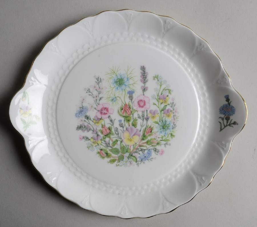 Wild Tudor Handled Cake Plate by John  Aynsley & Sons-1