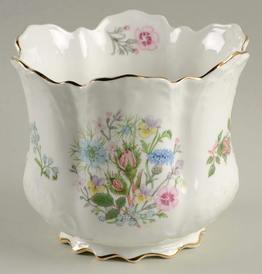 Wild Tudor 5" Victorian Cachepot by John  Aynsley & Sons-1