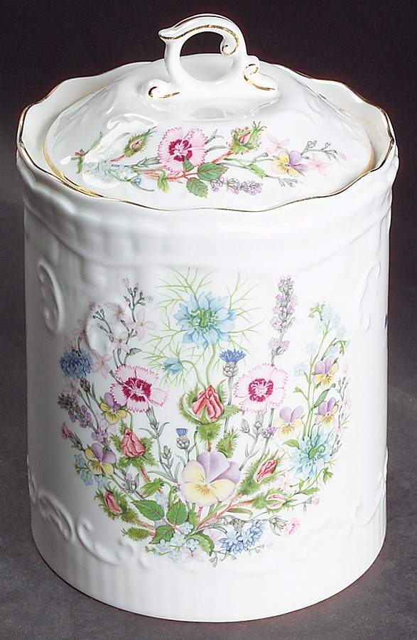 Wild Tudor Biscuit Barrel & Lid by John  Aynsley & Sons-1